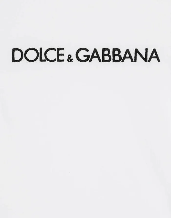Dolce and Gabbana TShirts And Sweatshirts Women Short Tshirt With DG Logo White Dolce and Gabbana TShirts And Sweatshirts Women Short Tshirt With DG Logo White