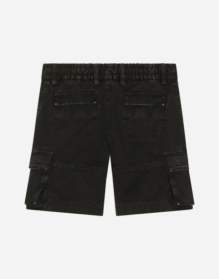 Dolce and Gabbana Trousers And Shorts Children Garmentdyed Cotton Shorts Grey Dolce and Gabbana Trousers And Shorts Children Garmentdyed Cotton Shorts Grey