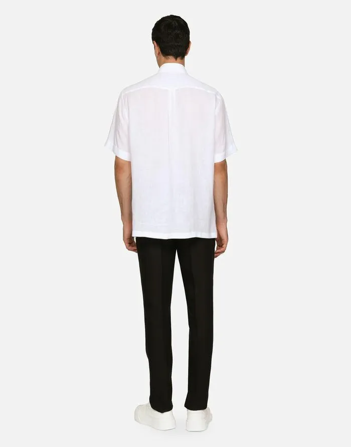 Dolce and Gabbana Trousers And Shorts Men Linen Pants Black Dolce and Gabbana Trousers And Shorts Men Linen Pants Black