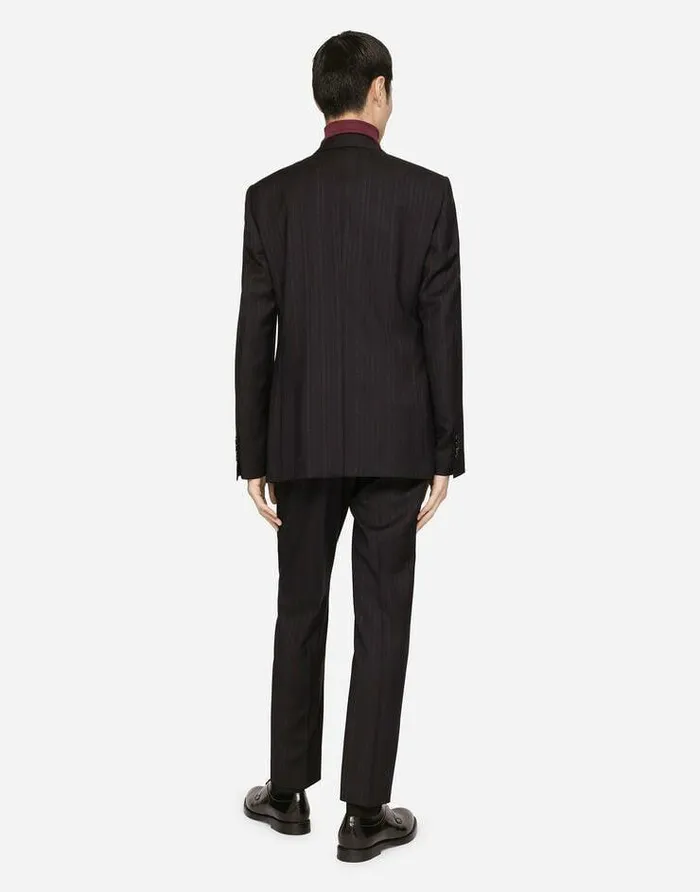 Dolce and Gabbana Trousers And Shorts Men Pinstripe Virgin Wool Pants Multicolor Dolce and Gabbana Trousers And Shorts Men Pinstripe Virgin Wool Pants Multicolor