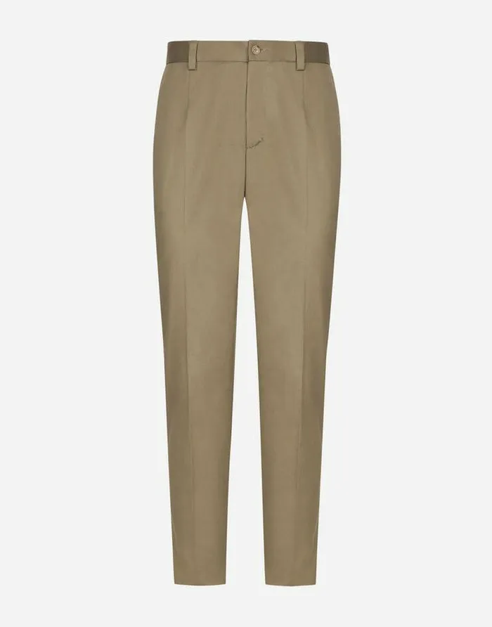 Dolce and Gabbana Trousers And Shorts Men Stretch Cotton Pants Green