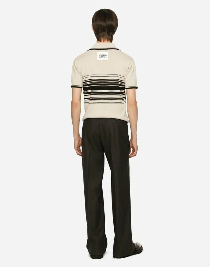 Dolce and Gabbana Trousers And Shorts Men Stretch Flannel Straightleg Pants Grey Dolce and Gabbana Trousers And Shorts Men Stretch Flannel Straightleg Pants Grey