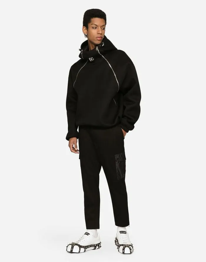 Dolce and Gabbana Trousers And Shorts Men Stretch Technical Fabric Cargo Pants Black Dolce and Gabbana Trousers And Shorts Men Stretch Technical Fabric Cargo Pants Black