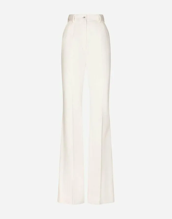 Dolce and Gabbana Trousers And Shorts Women Flared Drill Pants White