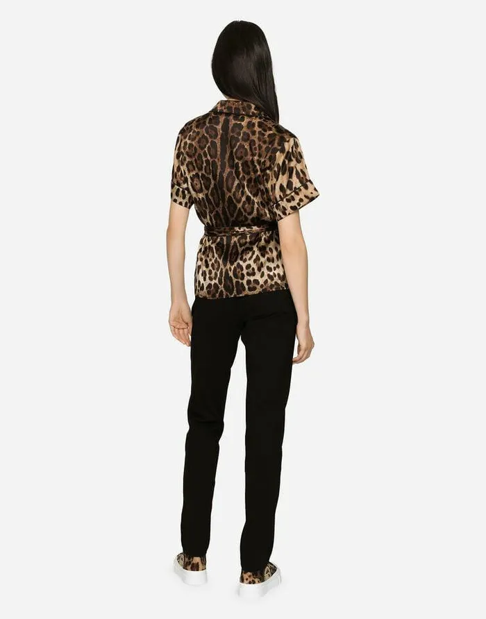 Dolce and Gabbana Trousers And Shorts Women Jersey Pants With Branded Elastic Black Dolce and Gabbana Trousers And Shorts Women Jersey Pants With Branded Elastic Black