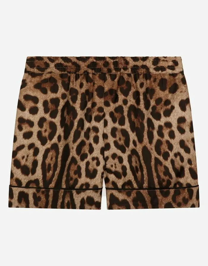 Dolce and Gabbana Trousers And Skirts Children Leopardprint Twill Shorts Animal Print Dolce and Gabbana Trousers And Skirts Children Leopardprint Twill Shorts Animal Print