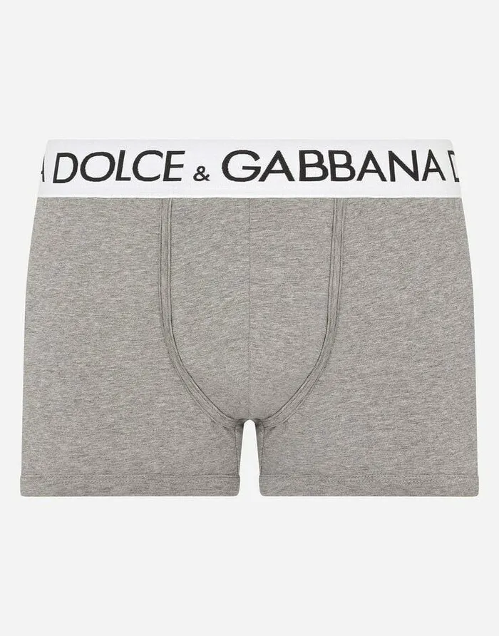 Dolce and Gabbana Underwear And Loungewear Men Twoway Stretch Cotton Boxers Grey Dolce and Gabbana Underwear And Loungewear Men Twoway Stretch Cotton Boxers Grey