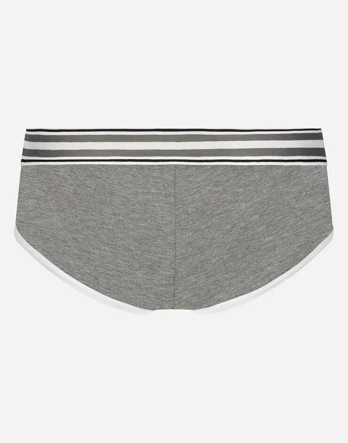 Dolce and Gabbana Underwear And Loungewear Men Twoway Stretch Jersey Brando Briefs With DG Logo Grey Dolce and Gabbana Underwear And Loungewear Men Twoway Stretch Jersey Brando Briefs With DG Logo Grey