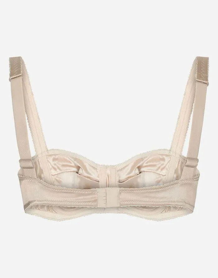 Dolce and Gabbana Underwear Women Satin Balconette Bra Pale Pink Dolce and Gabbana Underwear Women Satin Balconette Bra Pale Pink