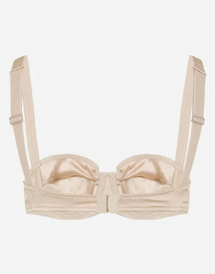Dolce and Gabbana Underwear Women Satin Balconette Bra Pale Pink Dolce and Gabbana Underwear Women Satin Balconette Bra Pale Pink