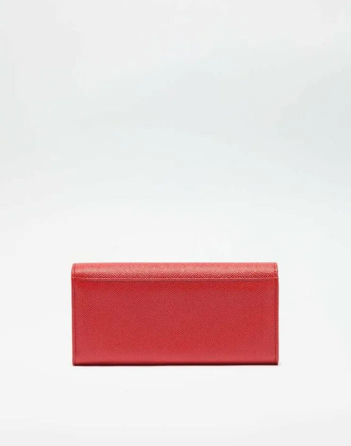 Dolce and Gabbana Wallets And Small Leather Goods Women Continental Wallet In Dauphine Leather Red Dolce and Gabbana Wallets And Small Leather Goods Women Continental Wallet In Dauphine Leather Red