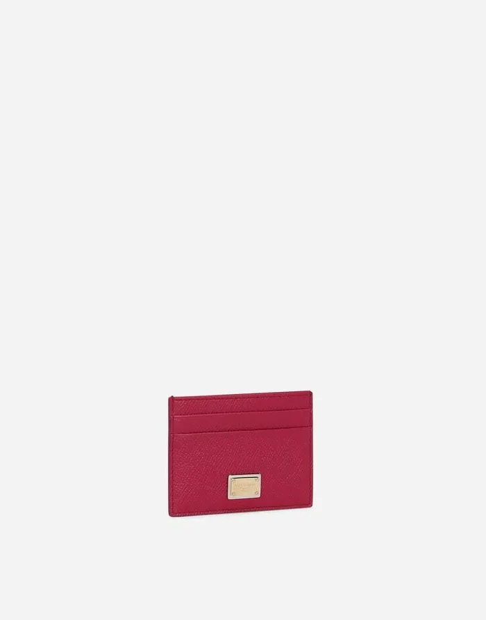 Dolce and Gabbana Wallets And Small Leather Goods Women Dauphine Calfskin Card Holder Fuchsia Dolce and Gabbana Wallets And Small Leather Goods Women Dauphine Calfskin Card Holder Fuchsia