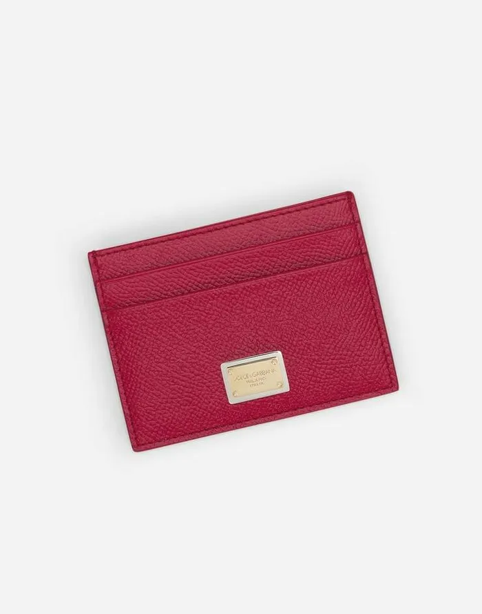 Dolce and Gabbana Wallets And Small Leather Goods Women Dauphine Calfskin Card Holder Fuchsia Dolce and Gabbana Wallets And Small Leather Goods Women Dauphine Calfskin Card Holder Fuchsia