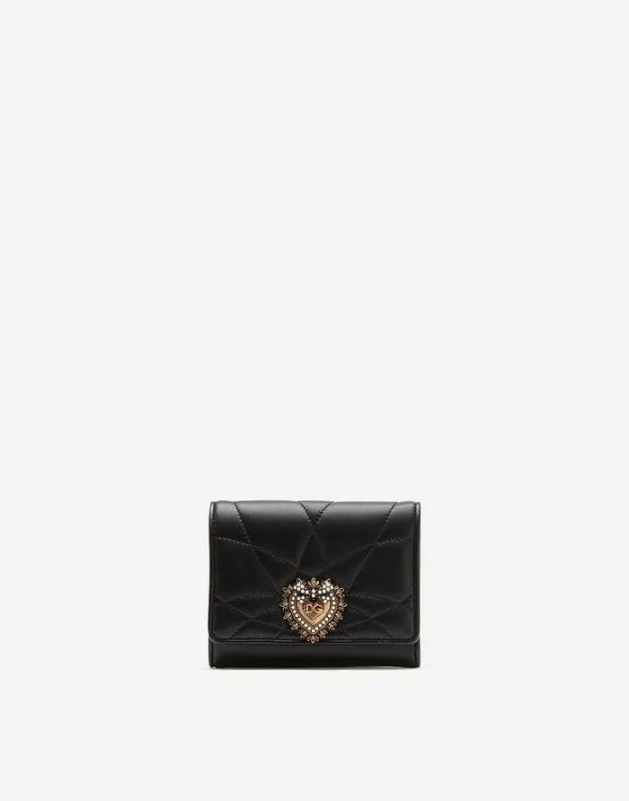 Dolce and Gabbana Wallets And Small Leather Goods Women Small Continental Devotion Wallet Black Dolce and Gabbana Wallets And Small Leather Goods Women Small Continental Devotion Wallet Black