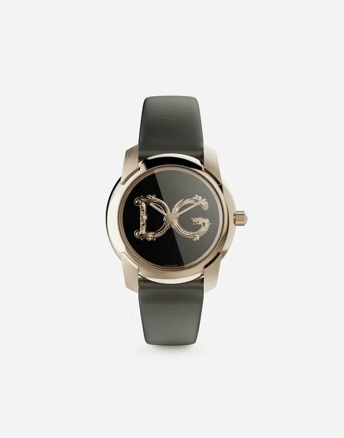 Dolce and Gabbana WatchesandStraps Women DG7 Barocco Watch With Grey Satin Strap Greynude Dolce and Gabbana WatchesandStraps Women DG7 Barocco Watch With Grey Satin Strap Greynude