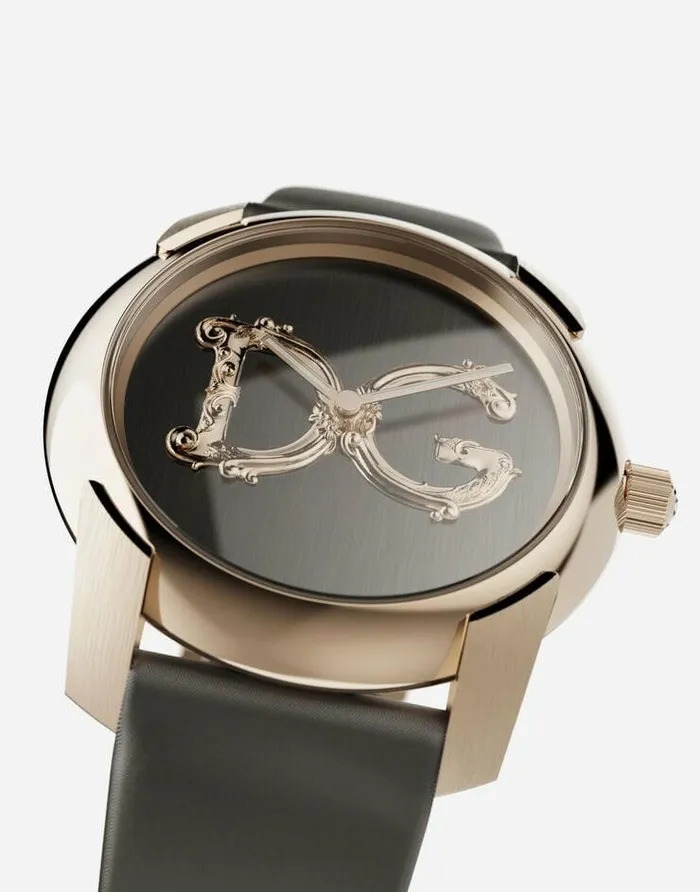Dolce and Gabbana WatchesandStraps Women DG7 Barocco Watch With Grey Satin Strap Greynude Dolce and Gabbana WatchesandStraps Women DG7 Barocco Watch With Grey Satin Strap Greynude