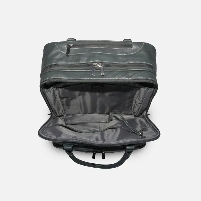 Double Compartment Top Zip 16034 Wheeled Computer Overnighter Grey Men Kenneth Cole Bags Double Compartment Top Zip 16034 Wheeled Computer Overnighter Grey Men Kenneth Cole Bags