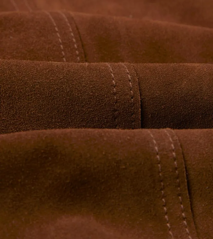 Drake039s Brown Roughout Suede Overshirt 8211 ClothingShirts