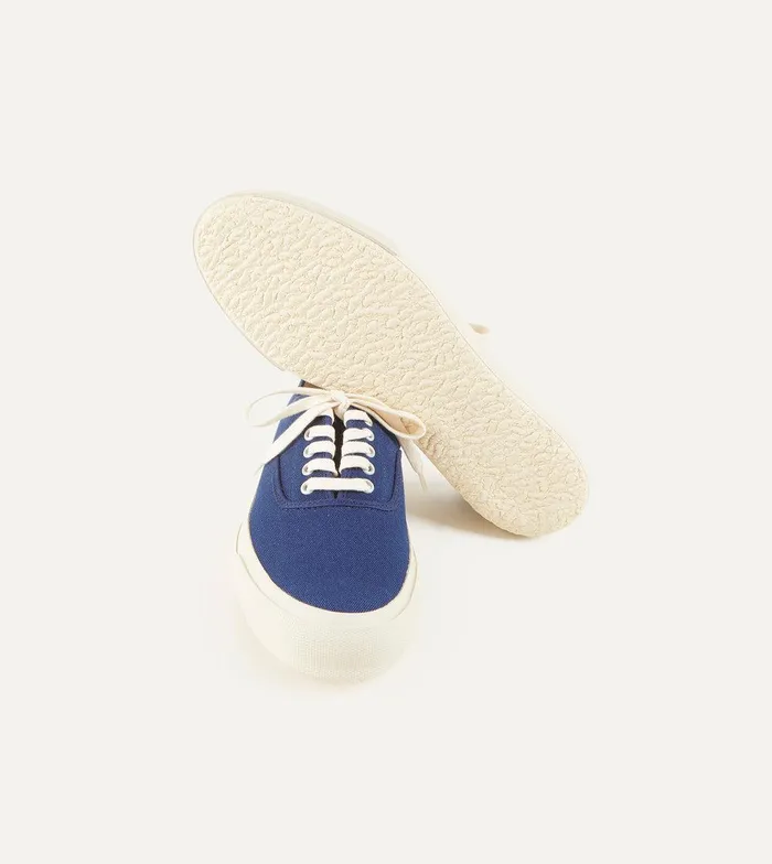 Drake039s Doek Indigo Canvas Oxford Trainers 8211 Footwear