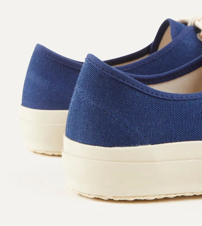 Drake039s Doek Indigo Canvas Oxford Trainers 8211 Footwear