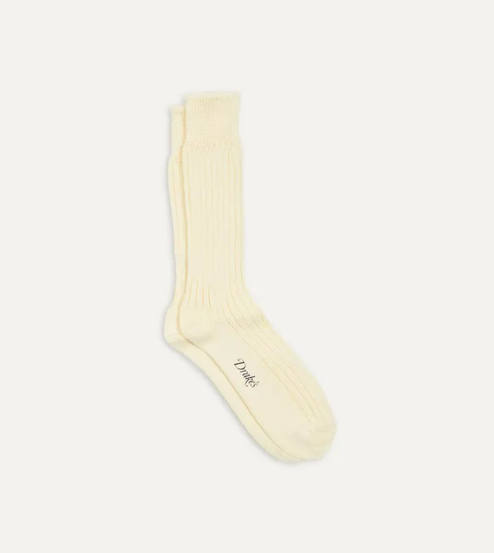 Drake039s Ecru Cotton Sports Socks 8211 Accessories