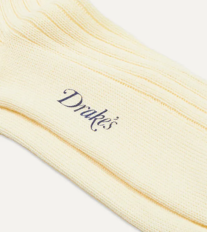 Drake039s Ecru Cotton Sports Socks 8211 Accessories