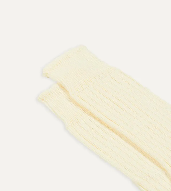 Drake039s Ecru Cotton Sports Socks 8211 Accessories