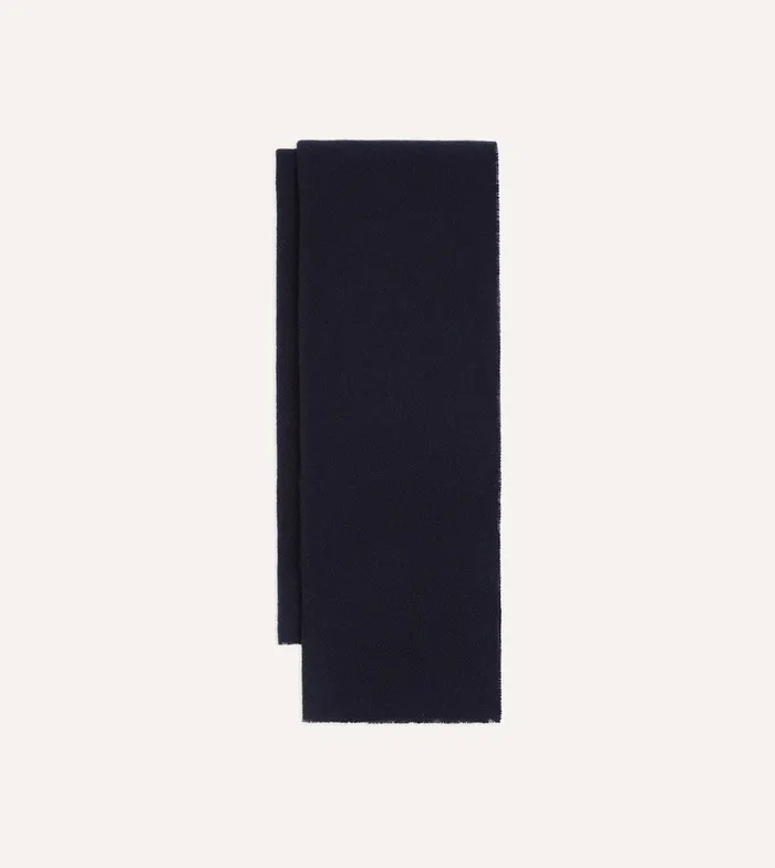 Drake039s Navy Solid Wool Scarf 8211 Accessories