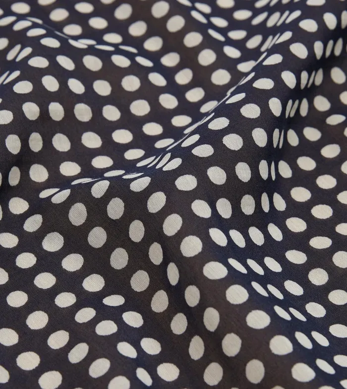 Drake039s Navy Spots Print SilkCotton Bandana 8211 Accessories
