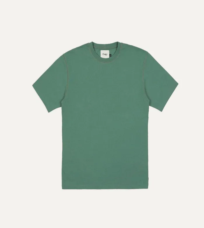 Drake039s Sage Green Cotton Crew Neck Hiking TShirt 8211 Clothing