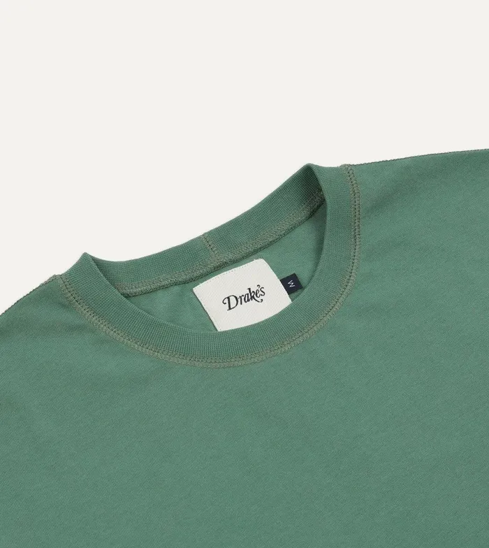 Drake039s Sage Green Cotton Crew Neck Hiking TShirt 8211 Clothing