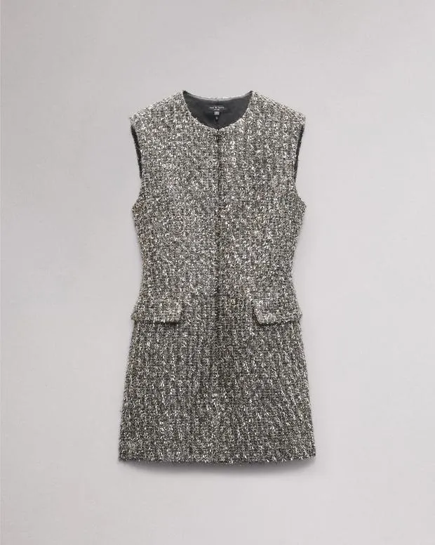Dresses and Skirts Women Rag and Bone Tina WoolBlend Dress Silver Multi