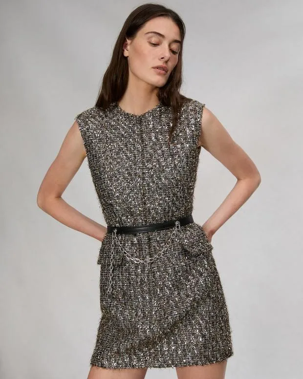 Dresses and Skirts Women Rag and Bone Tina WoolBlend Dress Silver Multi