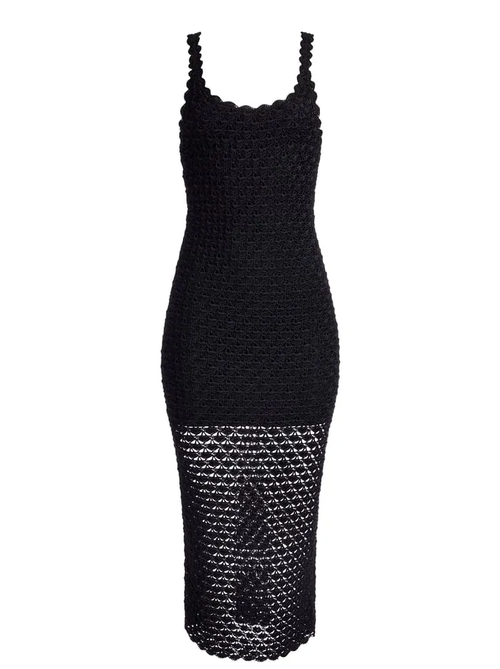 Dresses Women Alice Olivia Bray Luster Crochet Dress Black