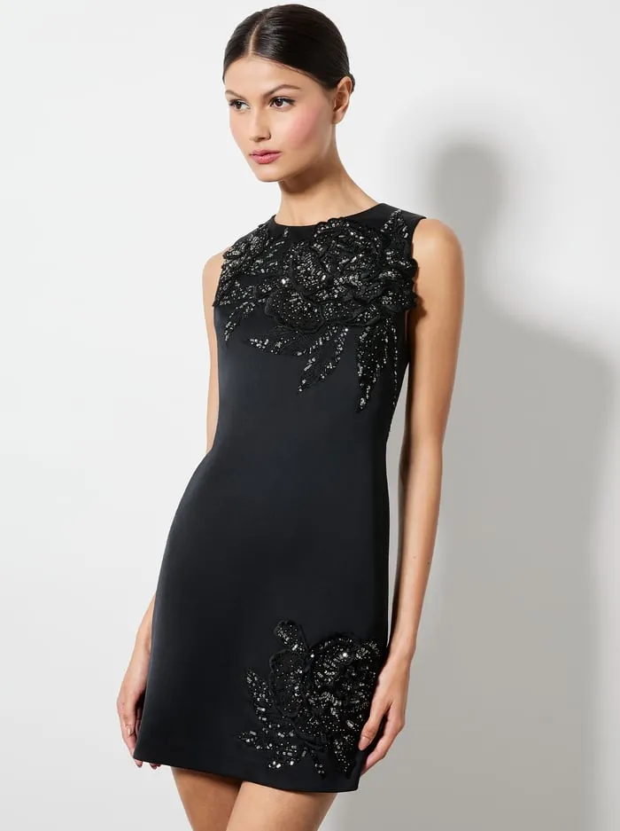 Dresses Women Alice Olivia Clyde Mini Dress Le Parisien Blackgunmetal