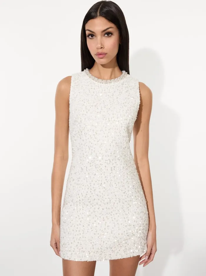 Dresses Women Alice Olivia Coley Mini Dress Off White