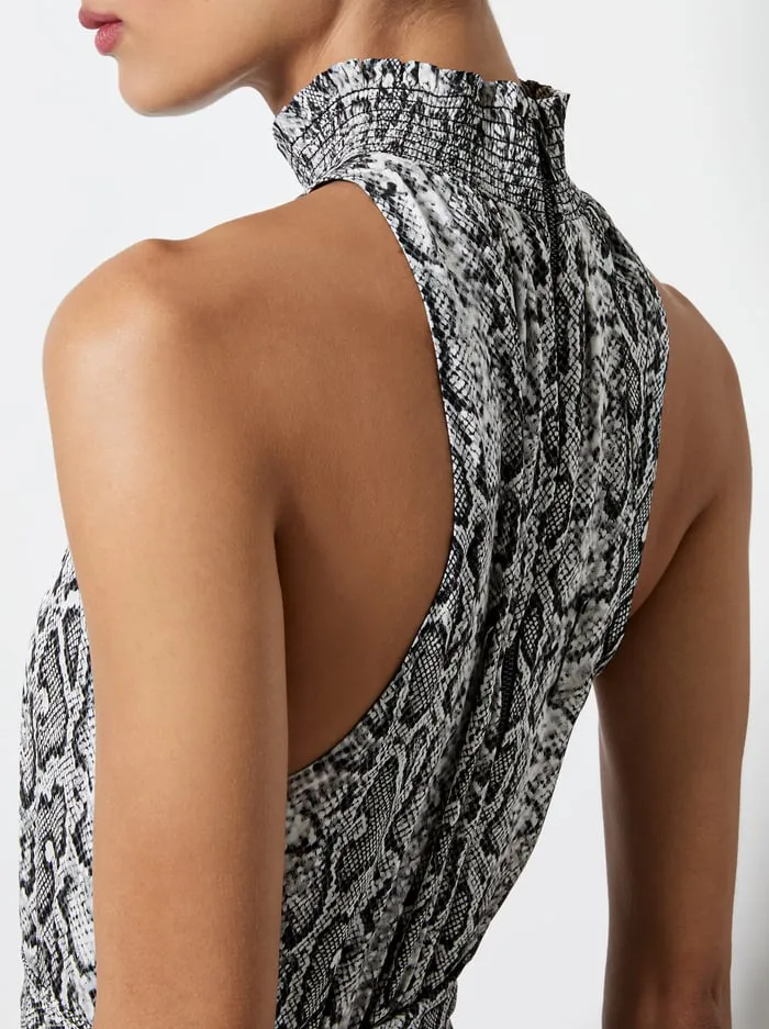 Dresses Women Alice Olivia Dita Maxi Dress Off Whiteblack Python
