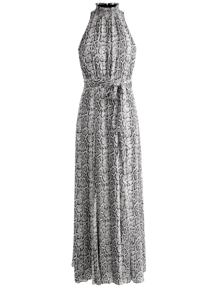 Dresses Women Alice Olivia Dita Maxi Dress Off Whiteblack Python