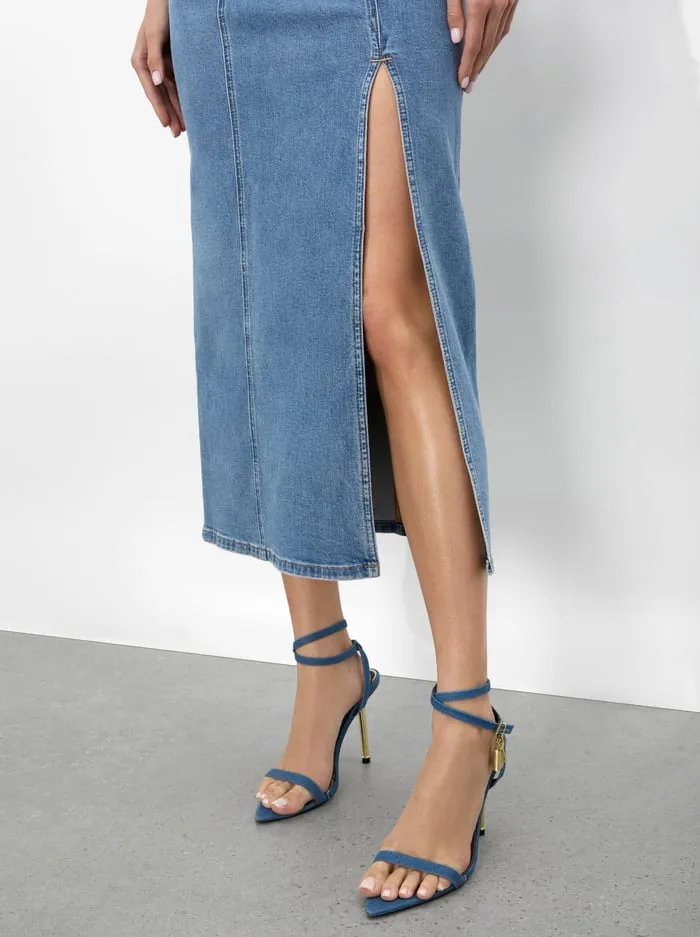 Dresses Women Alice Olivia Nakisha Midi Dress Aubrey Blue