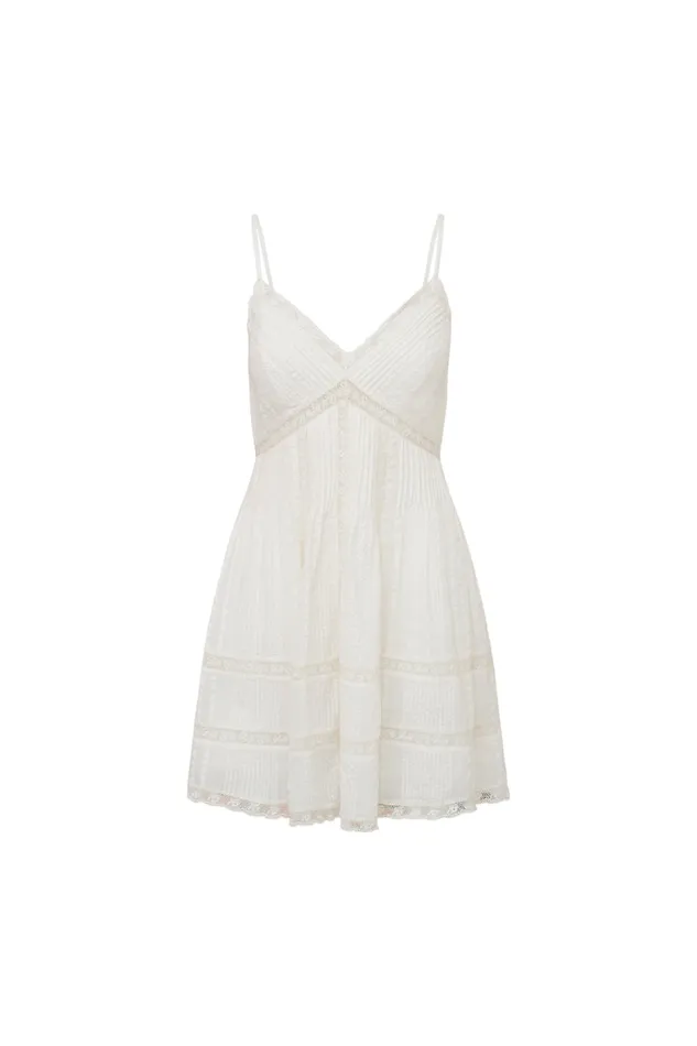 Dresses Women LoveShackFancy Docila Cotton Mini Dress White