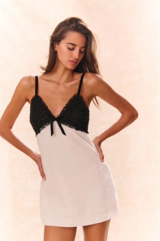 Dresses Women LoveShackFancy Ganette Velvet Mini Dress Cream