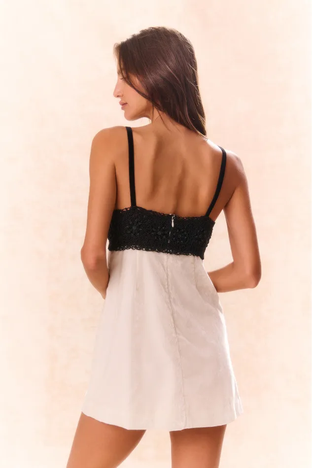 Dresses Women LoveShackFancy Ganette Velvet Mini Dress Cream