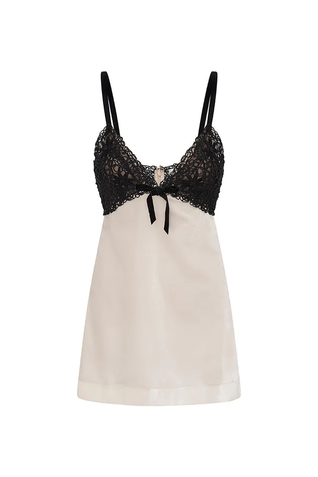 Dresses Women LoveShackFancy Ganette Velvet Mini Dress Cream