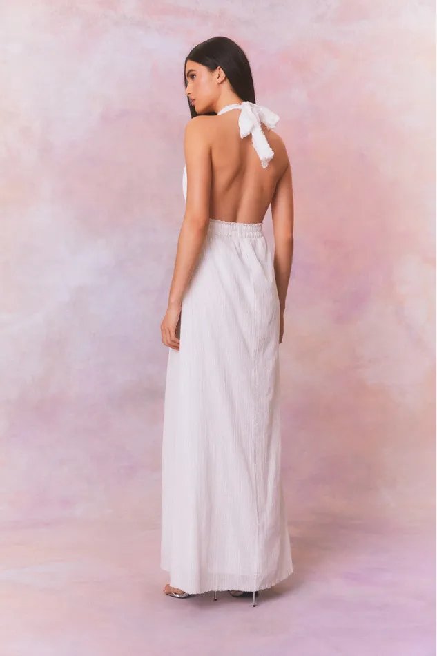 Dresses Women LoveShackFancy Love Halter Maxi Dress Iridescent Slate