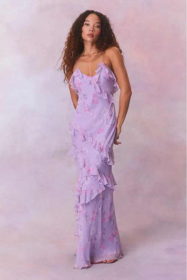 Dresses Women LoveShackFancy Rialto Fragrance Print Maxi Dress Hibiscus