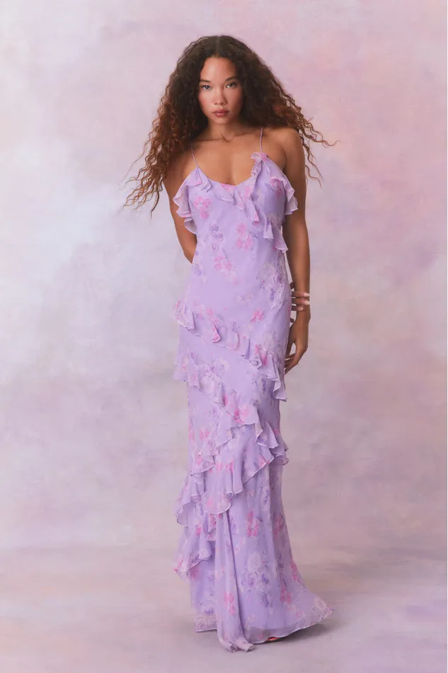 Dresses Women LoveShackFancy Rialto Fragrance Print Maxi Dress Hibiscus