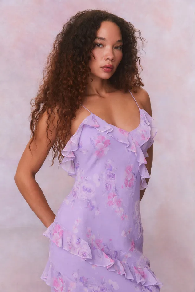Dresses Women LoveShackFancy Rialto Fragrance Print Maxi Dress Hibiscus
