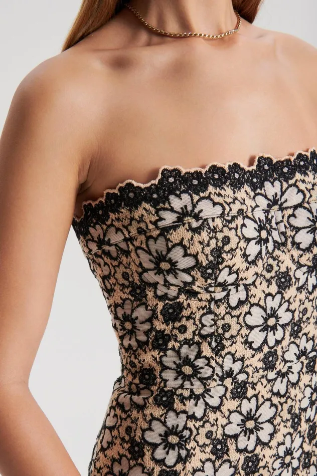 Dresses Women Scanlan Theodore EMBROIDERED FLORAL DRESS Blackcream Dresses Women Scanlan Theodore EMBROIDERED FLORAL DRESS Blackcream