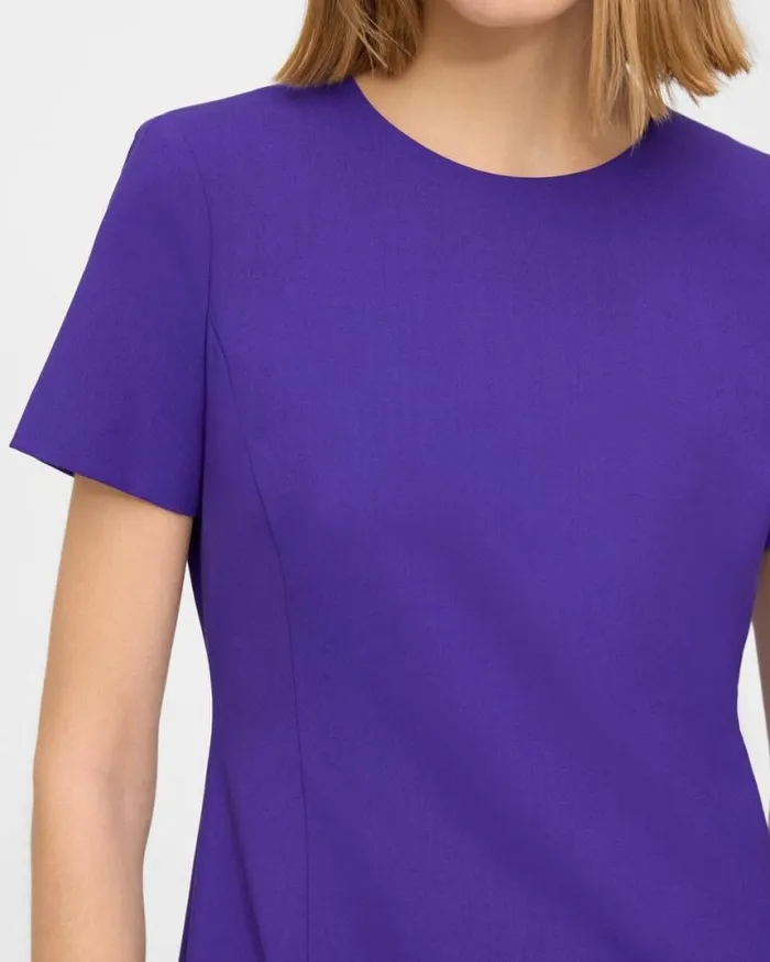 Dresses Women Theory Sheath Dress In Good Wool Blue Iris