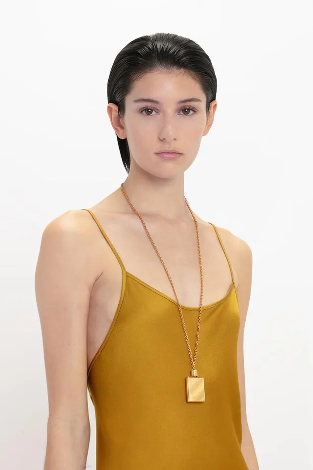 Dresses Women Victoria Beckham Low Back Cami FloorLength Dress In Harvest Gold